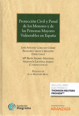 Imagen de portada del libro Protección civil y penal de los menores y de las personas mayores vulnerables en España