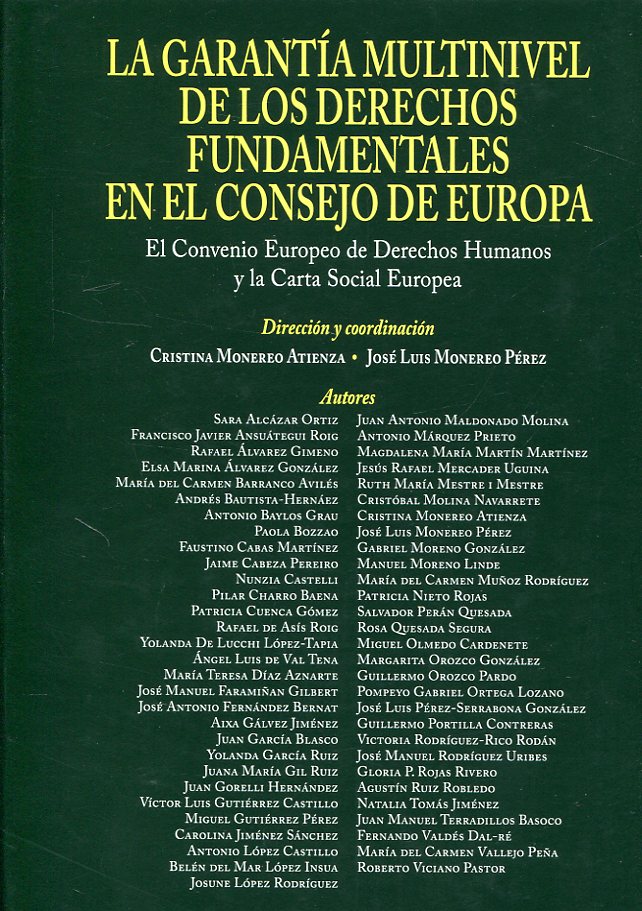 Imagen de portada del libro La garantía multinivel de los derechos fundamentales en el Consejo de Europa