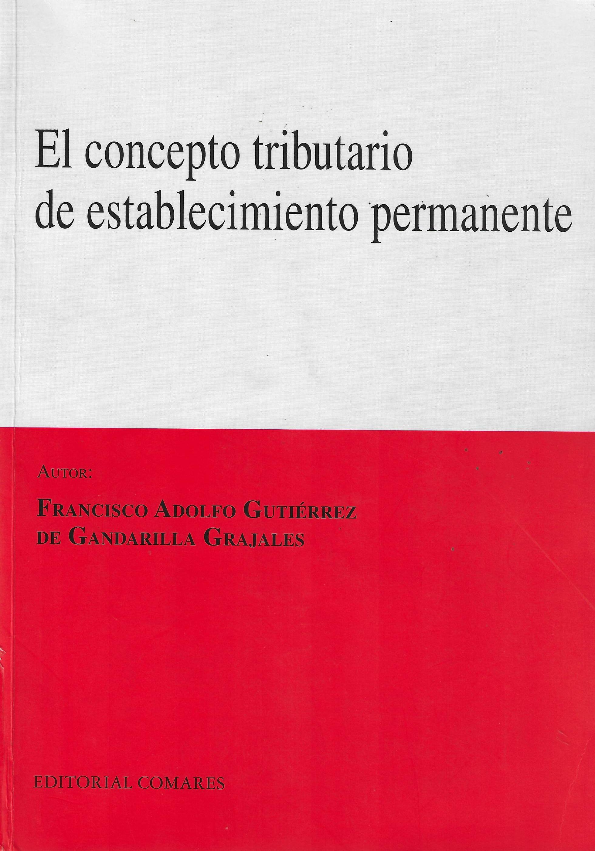 Imagen de portada del libro El concepto tributario de establecimiento permanente
