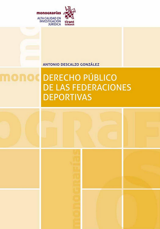 Imagen de portada del libro Derecho público de las federaciones deportivas