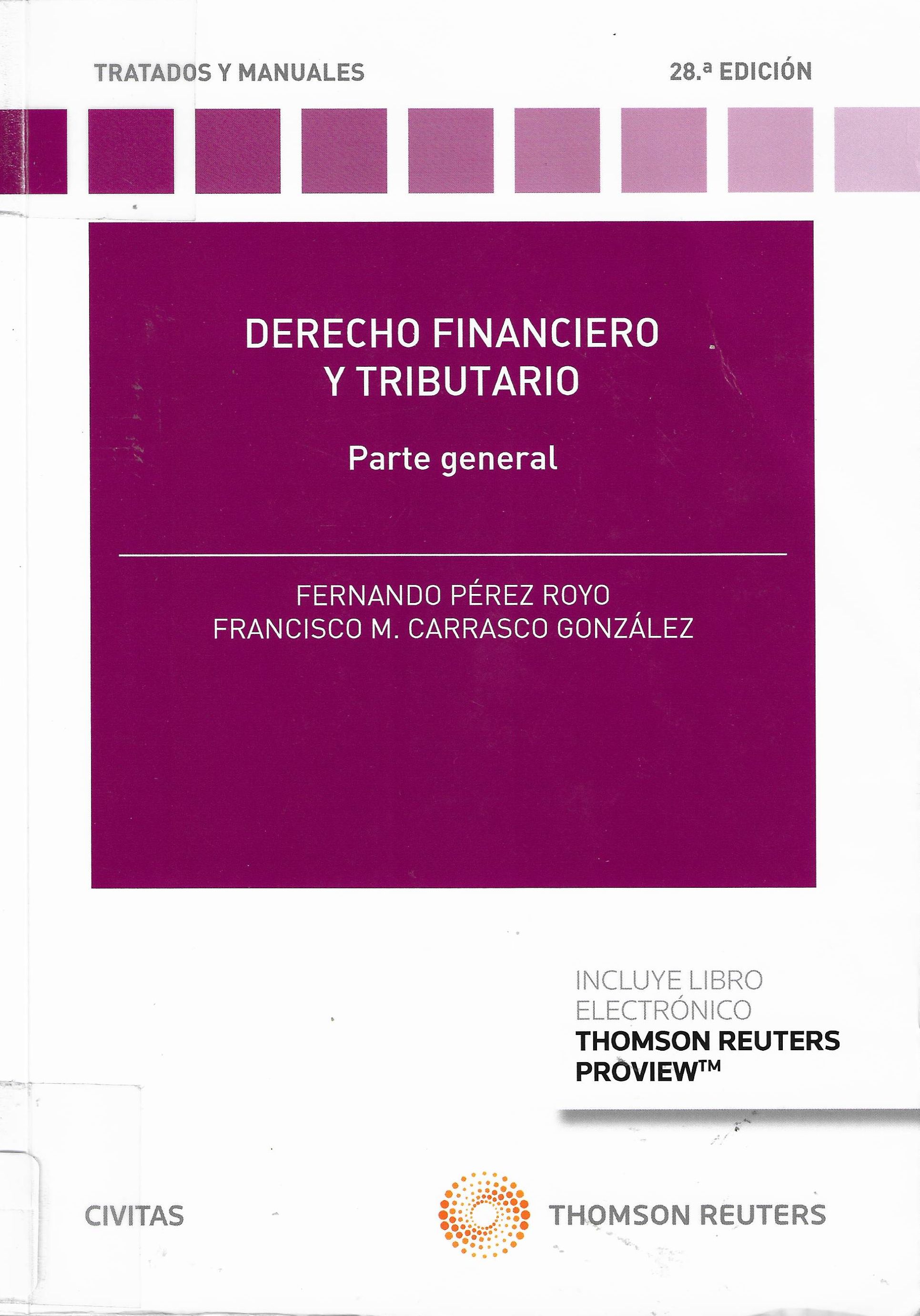 Imagen de portada del libro Derecho financiero y tributario