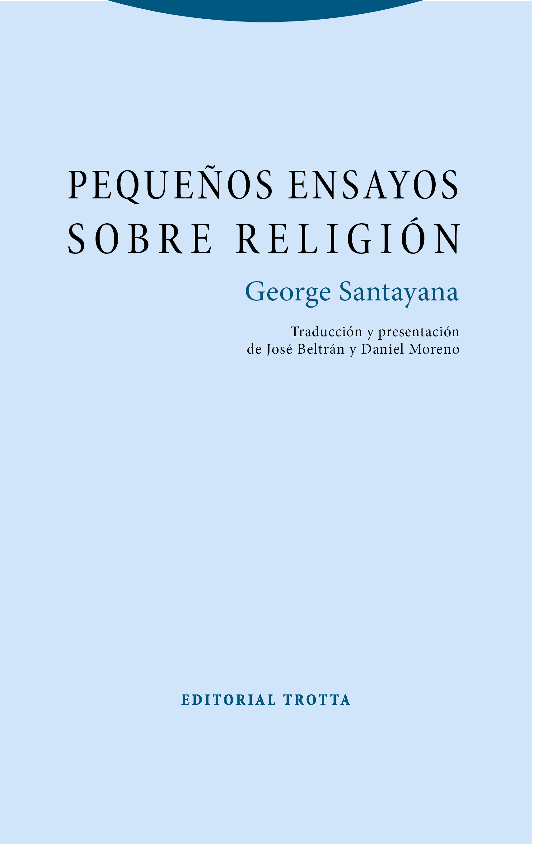 Imagen de portada del libro Pequeños ensayos sobre religión