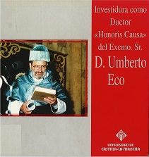 Imagen de portada del libro Investidura como Doctor "Honoris Causa" del Excmo. Sr. D. Umberto Eco.