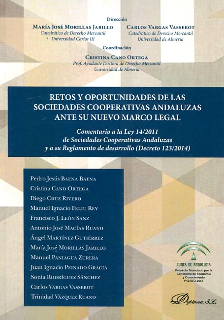 Imagen de portada del libro Retos y oportunidades de las sociedades cooperativas andaluzas ante su nuevo marco legal
