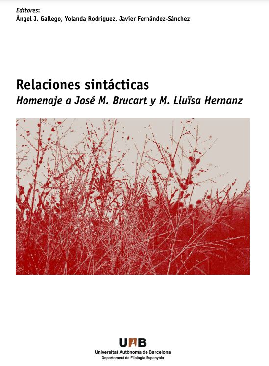 Imagen de portada del libro Relaciones sintácticas