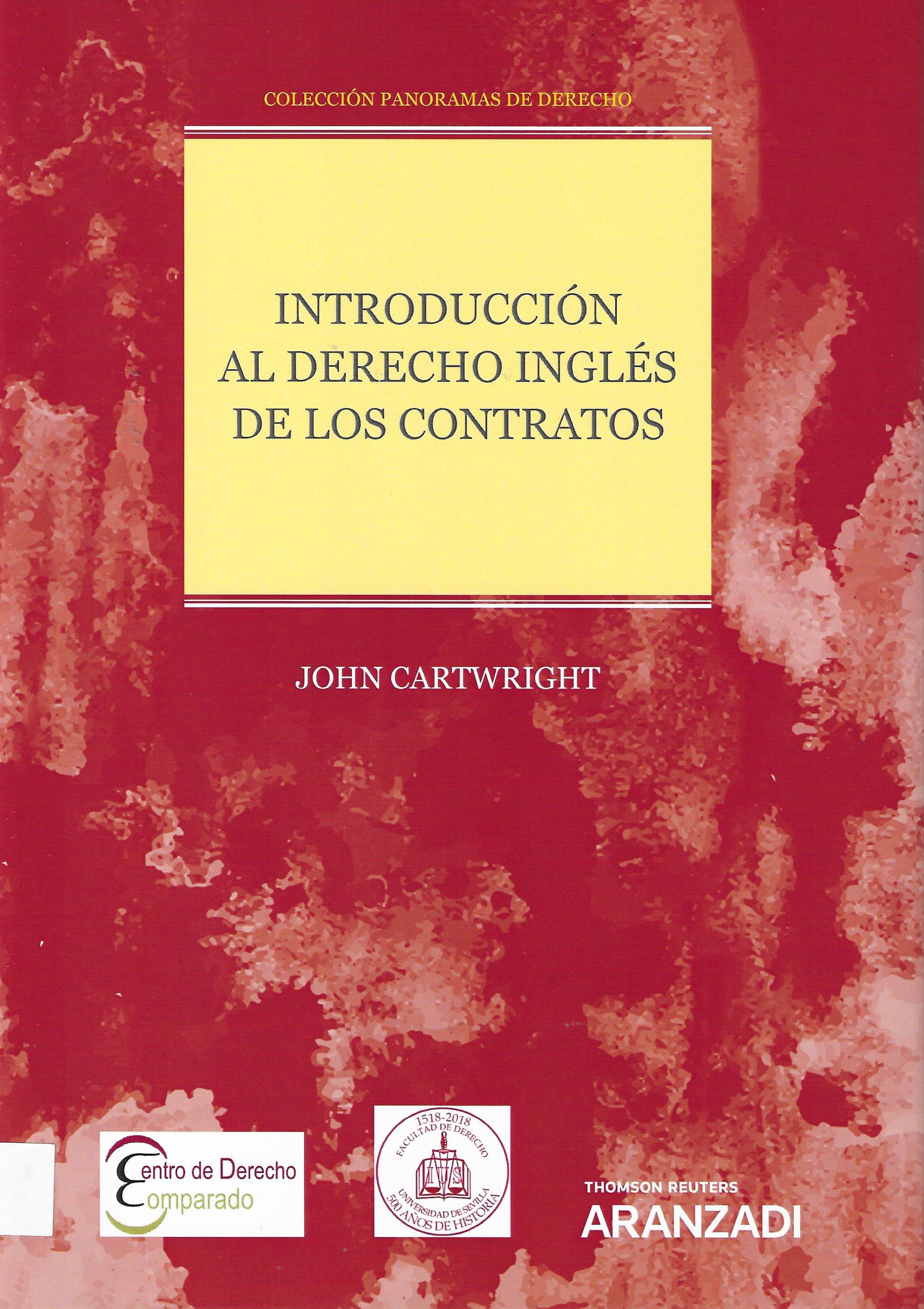 Imagen de portada del libro Introducción al derecho inglés de los contratos