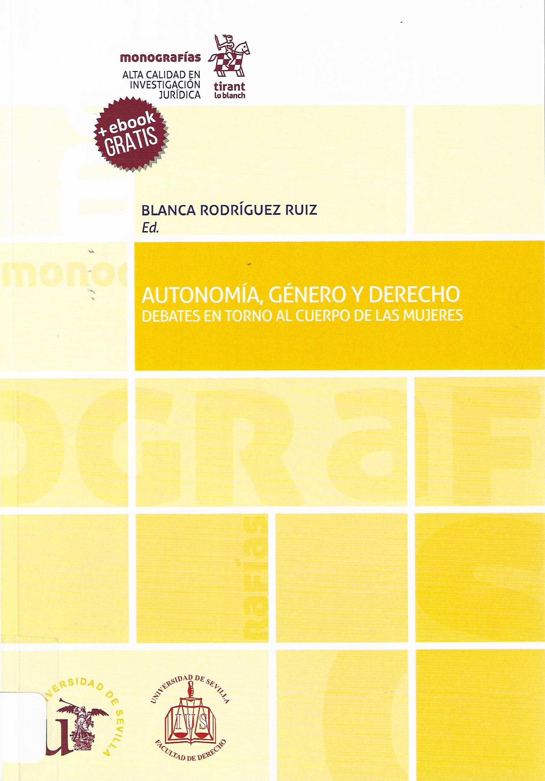 Imagen de portada del libro Autonomía, género y derecho