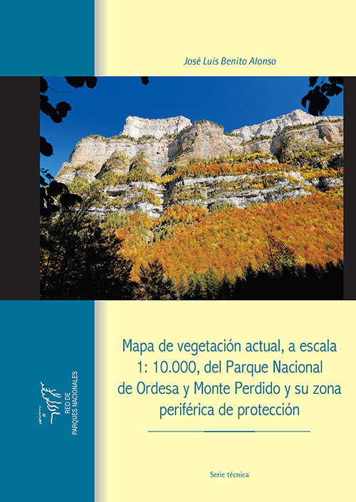Imagen de portada del libro Mapa de vegetación actual, a escala 1:10.000, del Parque Nacional de Ordesa y Monte Perdido y su zona periférica de protección