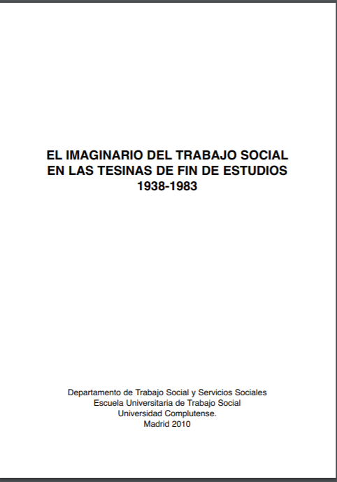 Imagen de portada del libro El imaginario del trabajo social en las tesinas de fin de estudios