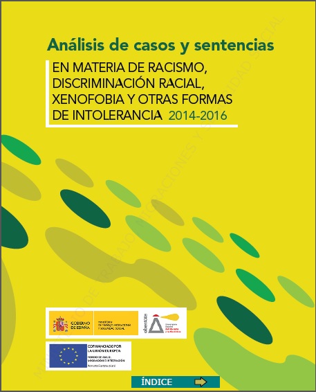 Imagen de portada del libro Análisis de casos y sentencias en materia de racismo, discriminación racial, xenofobia y otras formas de intolerancia 2014-2016