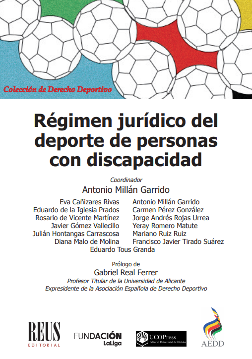 Imagen de portada del libro Régimen jurídico del deporte de personas con discapacidad