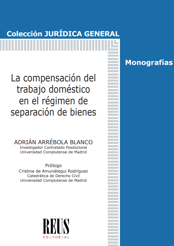 Imagen de portada del libro La compensación del trabajo doméstico en el régimen de separación de bienes