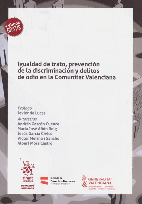 Imagen de portada del libro Igualdad de trato, prevención de la discriminación y delitos de odio en la Comunitat Valenciana