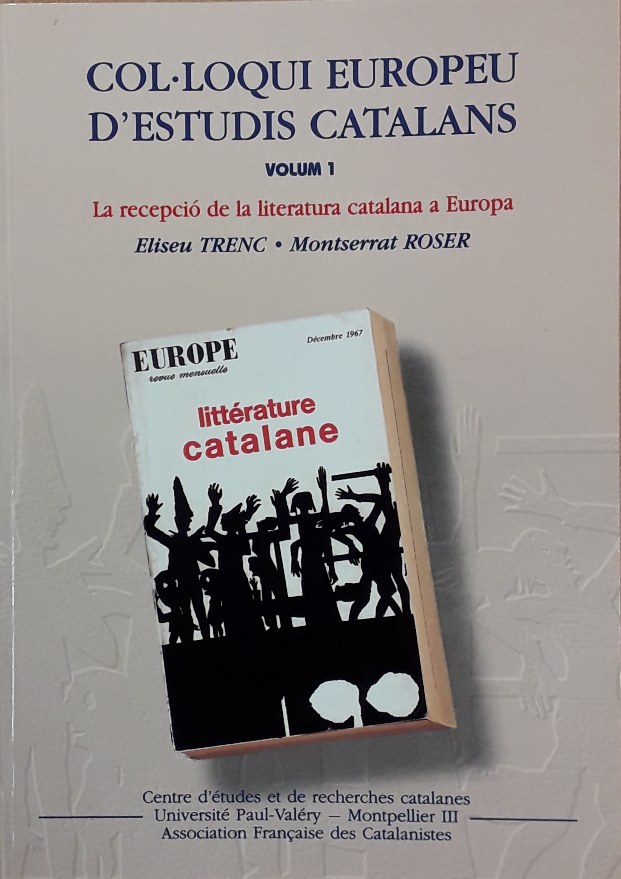 Imagen de portada del libro Col·loqui Europeu d'Estudis Catalans