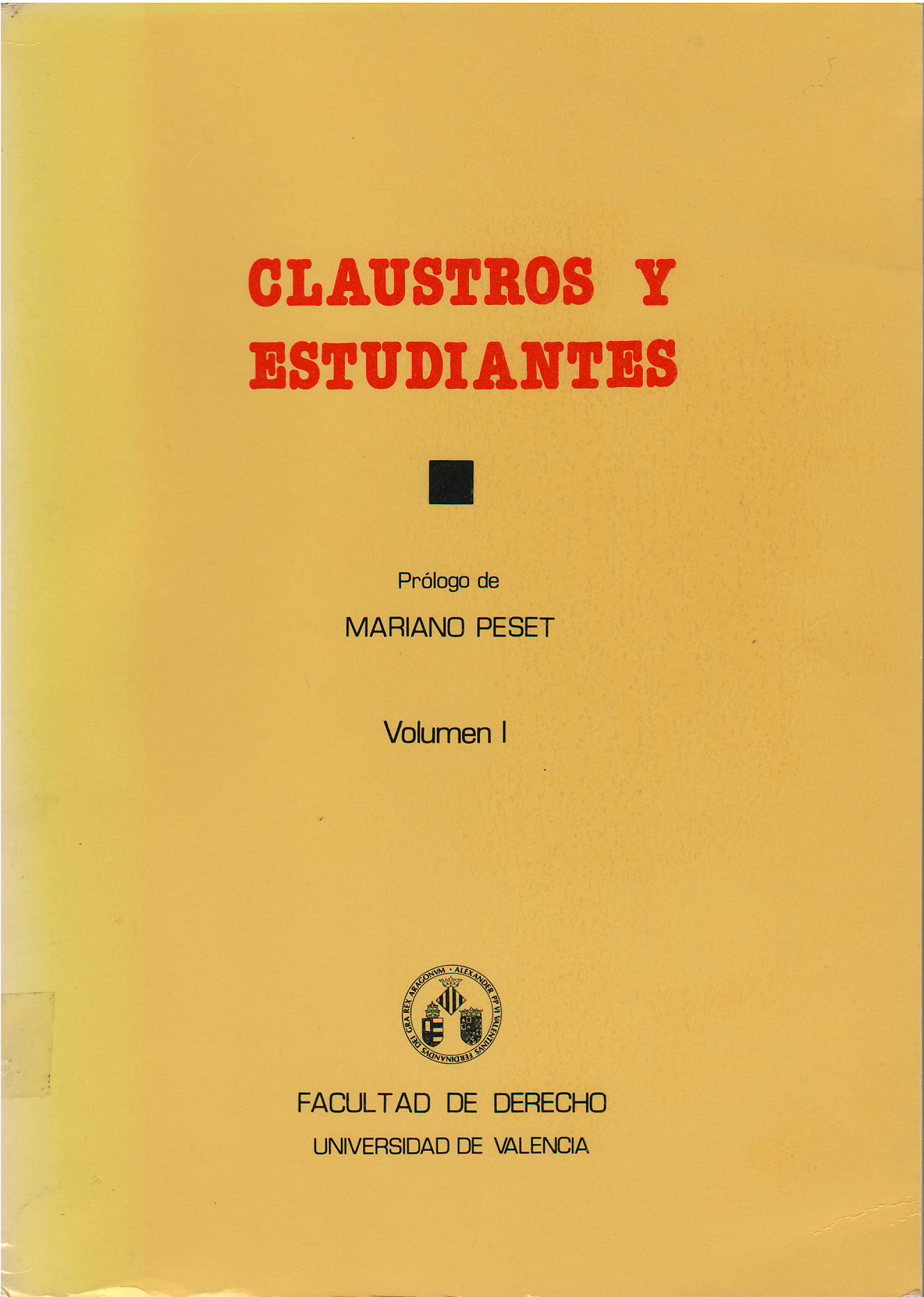Imagen de portada del libro Claustros y estudiantes