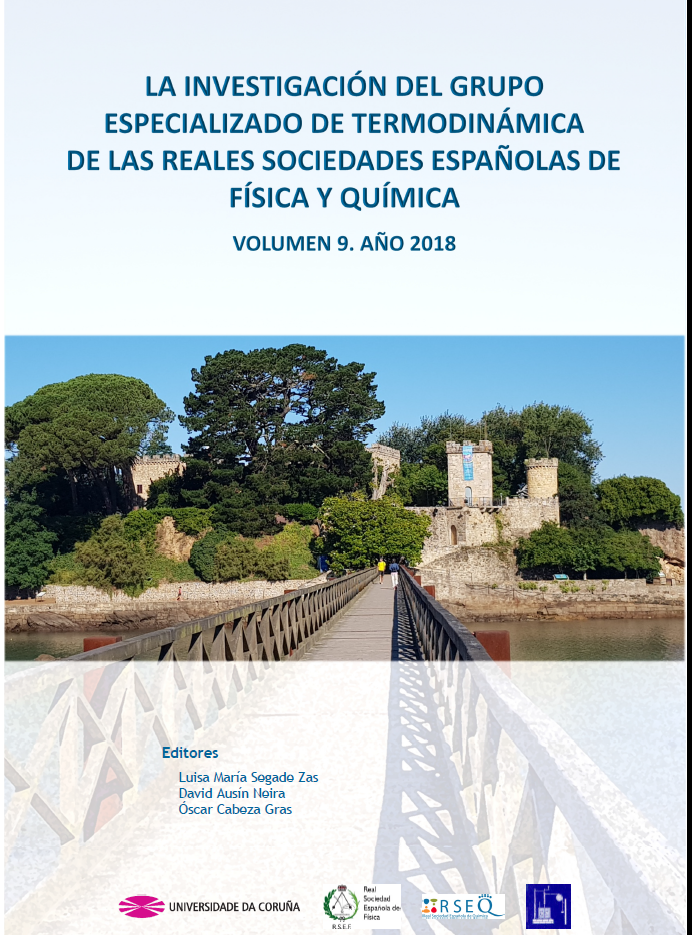 Imagen de portada del libro La investigación del Grupo Especializado de Termodinámica de las Reales Sociedades Españolas de Física y Química.