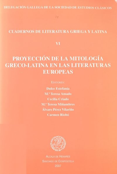 Imagen de portada del libro Proyección de la mitología greco-latina en las literaturas europeas