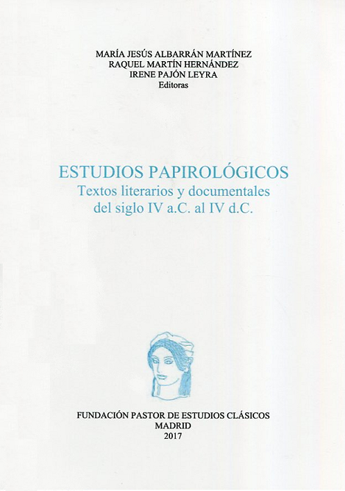Imagen de portada del libro Estudios papirológicos