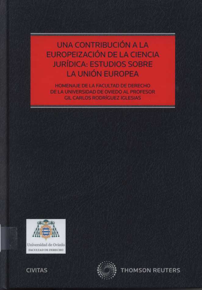Imagen de portada del libro Una contribución a la europeización de la ciencia jurídica