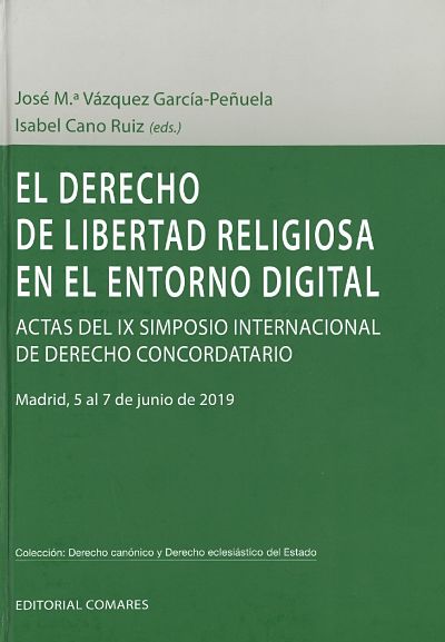 Imagen de portada del libro El derecho de libertad religiosa en el entorno digital