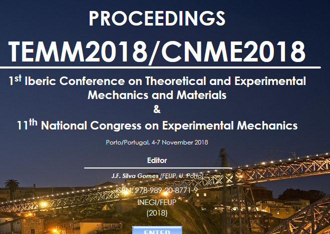 Imagen de portada del libro Proceedings of the 1st Iberic Conference on Theoretical and Experimental Mechanics and Materials 11th National Congress on Experimental Mechanics (Porto/Portugal, 4-7 November 2018)