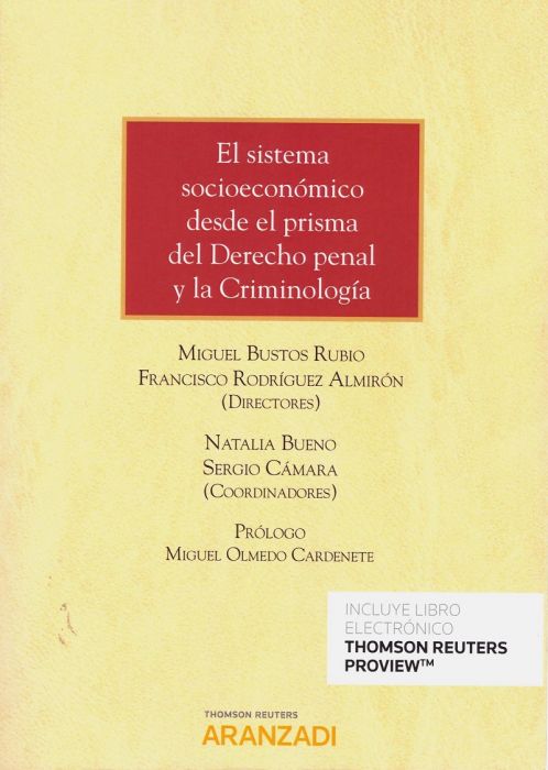 Imagen de portada del libro El sistema socioeconómico desde el prisma del derecho penal y la criminología