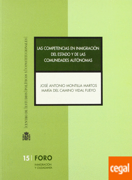 Imagen de portada del libro Las competencias en inmigración del Estado y de las Comunidades Autónomas
