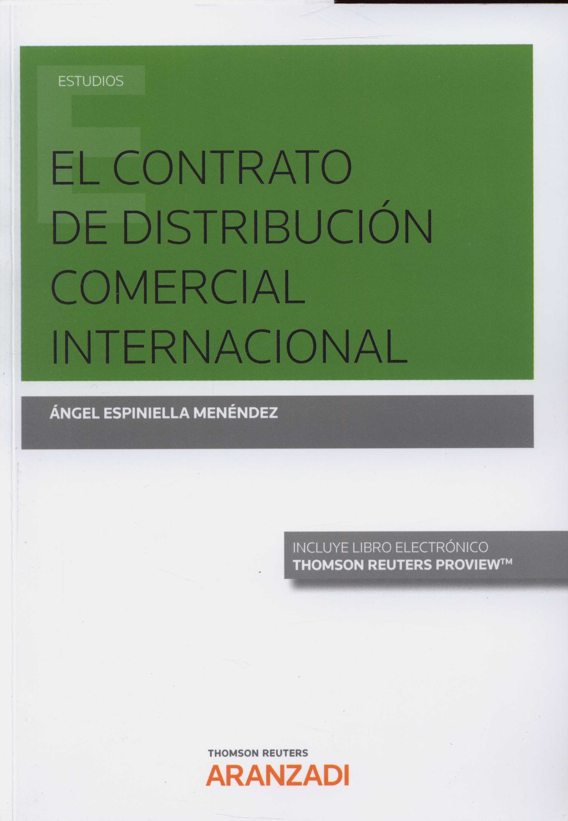 Imagen de portada del libro El contrato de distribución comercial internacional