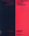 Imagen de portada del libro La investigación educativa sobre la Universidad : actas de las jornadas, Madrid, 31 Mayo - 1 Junio 1990