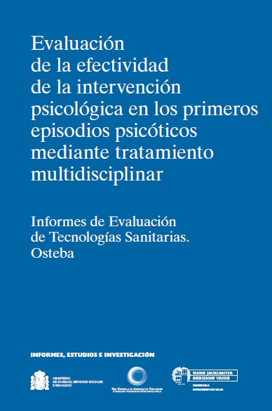 Imagen de portada del libro Evaluación de la efectividad de la intervención psicológica en los primeros episodios psicóticos mediante tratamiento multidisciplinar