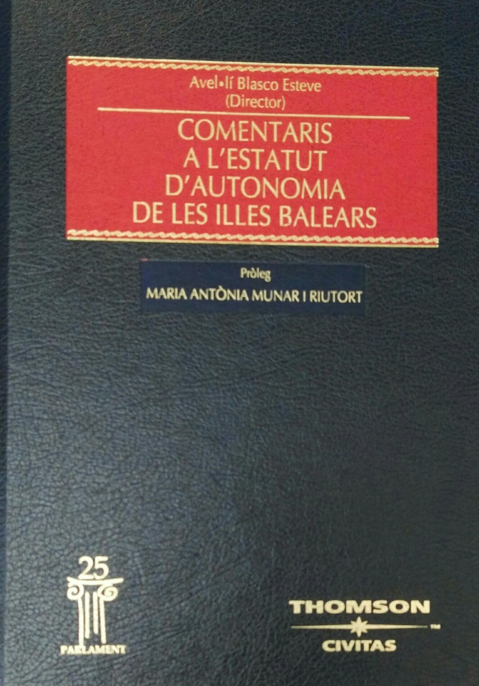 Imagen de portada del libro Comentaris a l'Estatut d'Autonomia de les Illes Balears