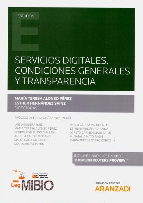 Imagen de portada del libro Servicios digitales, condiciones generales y transparencia