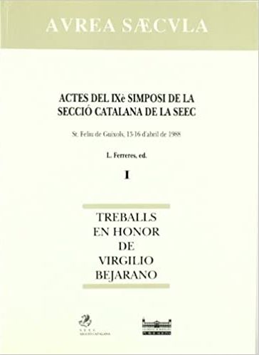 Imagen de portada del libro Treballs en honor de Virgilio Bejarano