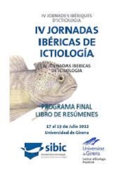 Imagen de portada del libro IV Jornadas Ibéricas de Ictiología