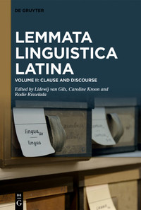Imagen de portada del libro Lemmata Linguistica Latina. Volume II. Clause and Discourse