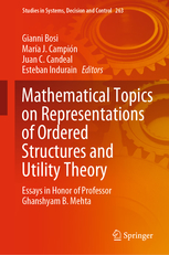 Imagen de portada del libro Mathematical topics on representations of ordered structures and utility theory