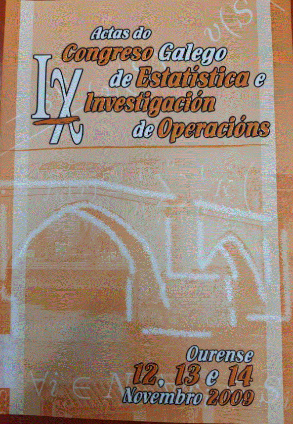 Imagen de portada del libro Actas do IX Congreso Galego de Estatística e Investigación de Operacións