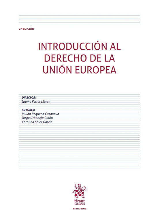 Imagen de portada del libro Introducción al derecho de la Unión Europea