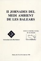 Imagen de portada del libro II Jornades del Medi Ambient de les Balears
