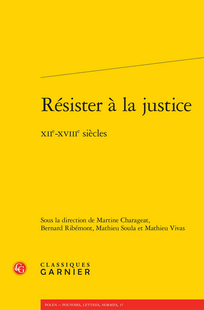 Imagen de portada del libro Résister à la justice