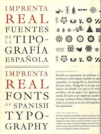 Imagen de portada del libro Imprenta real, fuentes de la tipografía española