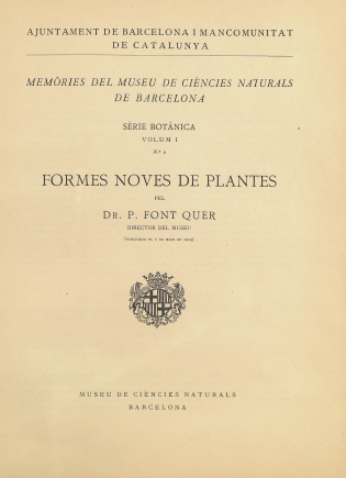 Imagen de portada del libro Formes noves de plantes