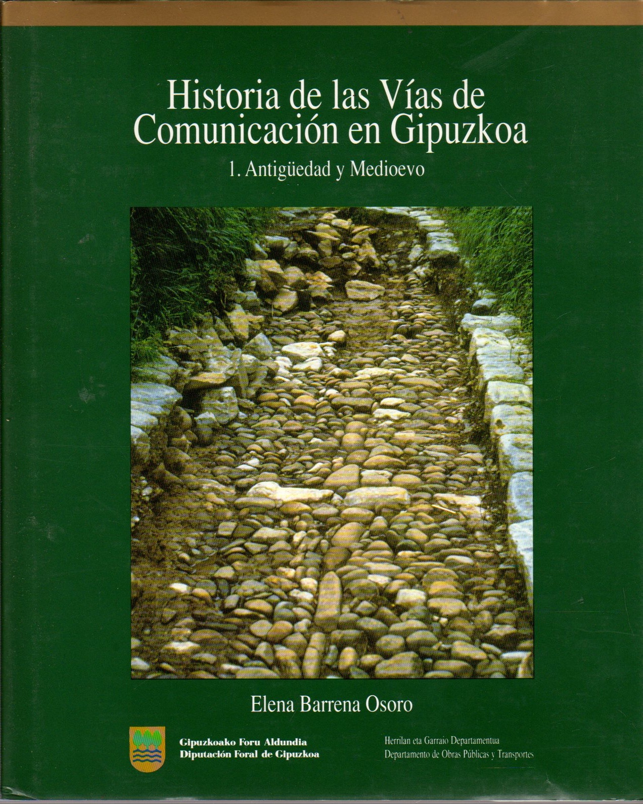 Imagen de portada del libro Historia de las vías de comunicación en Gipuzkoa. 1. Antigüedad y Medioevo