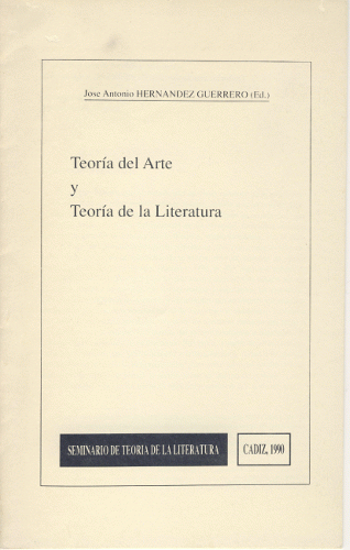 Imagen de portada del libro Teoría del Arte y Teoría de la Literatura