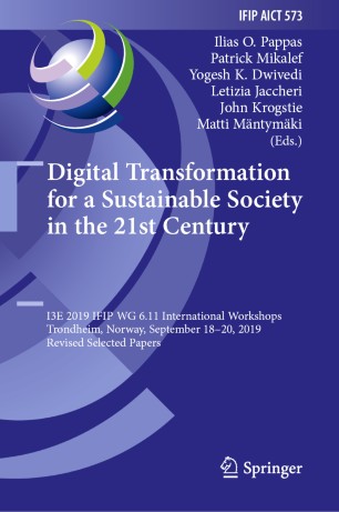 Imagen de portada del libro Digital Transformation for a Sustainable Society in the 21st Century