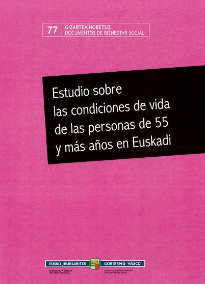 Imagen de portada del libro Estudio sobre las condiciones de vida de las personas de 55 y más años en Euskadi