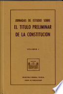 Imagen de portada del libro Jornadas de estudio sobre el título preliminar de la Constitución