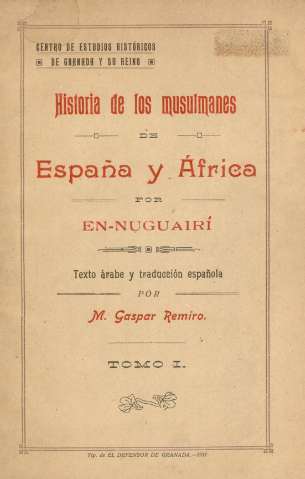 Imagen de portada del libro Historia de los musulmanes de España y África