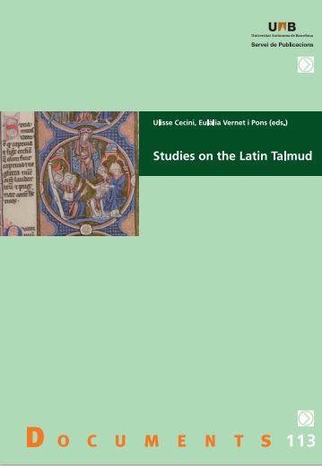 Imagen de portada del libro Studies on the Latin Talmud