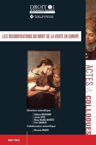 Imagen de portada del libro Les recodifications du droit de la vente en Europe